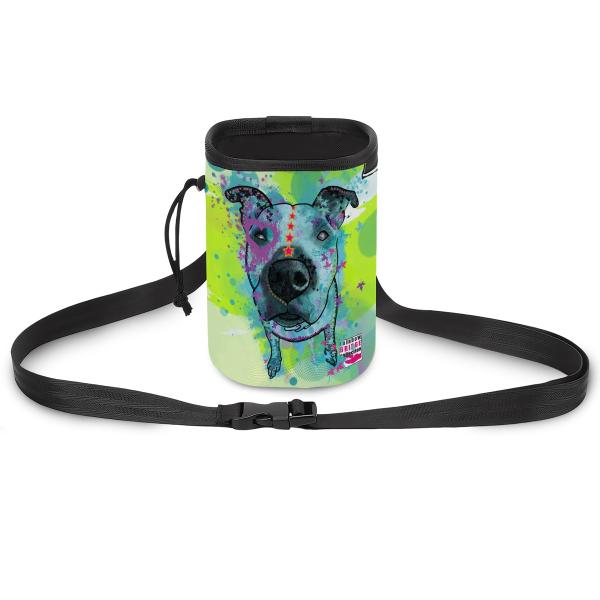 NomNom Bag Sancho - Leckerchenbeutel, Leckerli, Futterbeutel, bunt, Oxfordstoff, AmStaff, Staffordshire, Pit, Pitbull, SOKA, Listenhund